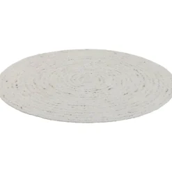 Vloerkleed Anjali - wit - Ø100 cm