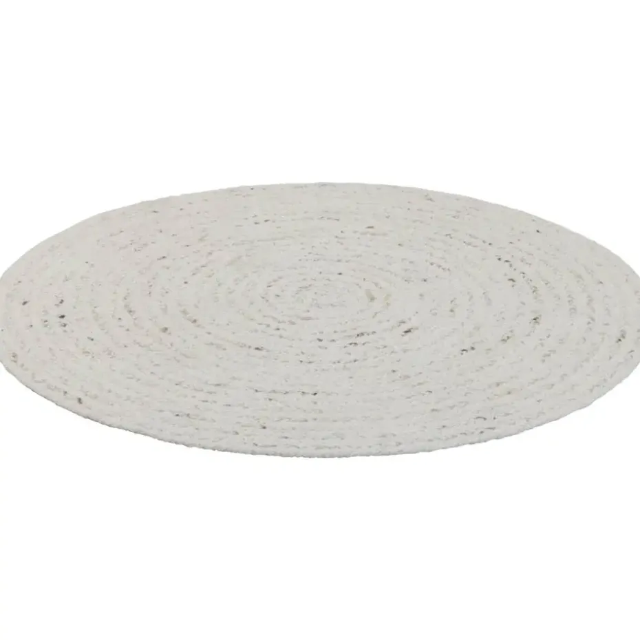 Vloerkleed Anjali - wit - Ø100 cm