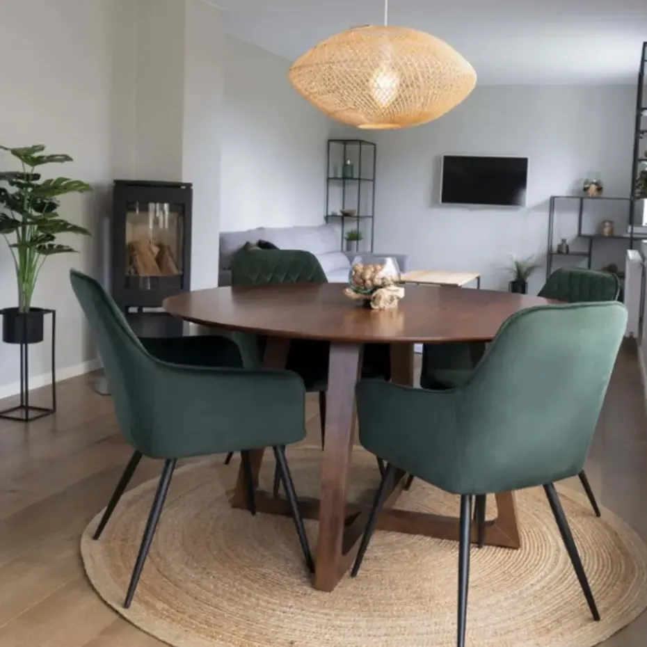 Vloerkleed Ø180cm Jute - Naturel - Kleed Bombay