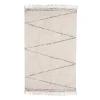 Vloerkleed 120x180 - Beige & Zwart - Katoen Polyester - Vloerkleed Kabah - Giga