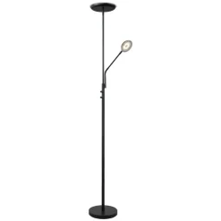 Vloerlamp Luca LED - zwart metaal/glas - 182xØ36 cm