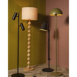 Vloerlamp Noah - naturel hout - 156xØ40 cm