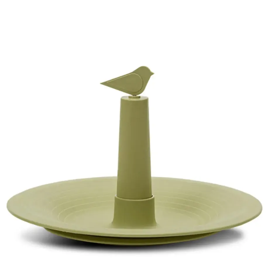 Voederschaal Goldfinch - olijfgroen - 32 x 22 cm - kunststof - staand