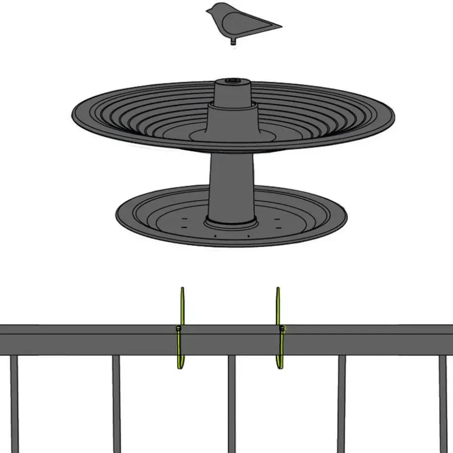 Voederschaal Goldfinch - olijfgroen - 32 x 22 cm - kunststof - staand