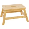 Voetenbankje/krukje - bamboe - 47 x 33 x 25 cm - max 150 kilo