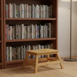 Voetenbankje/krukje - bamboe - 47 x 33 x 25 cm - max 150 kilo