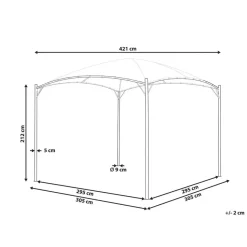VOMERO - Tuinpaviljoen - Beige - Staal
