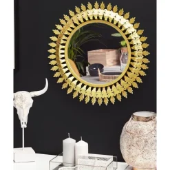 VOREY - Wandspiegel - Goud - Metaal