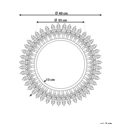 VOREY - Wandspiegel - Goud - Metaal