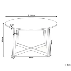 WAIPORI - Eettafel - Donkere houtkleur - 140 cm - MDF