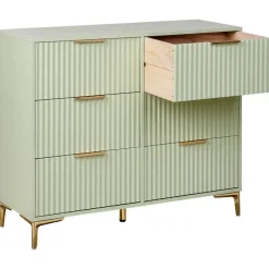 WALCOTT - Ladekast met 6 lades - Lichtgroen - MDF