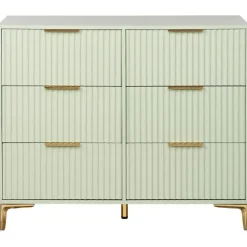 WALCOTT - Ladekast met 6 lades - Lichtgroen - MDF