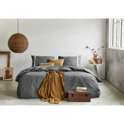 Walra - Dekbedovertrek Timeless Chic - 200x220 cm - Antraciet