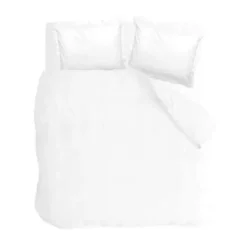 Walra - Dekbedovertrek Vintage Satin - 240x220 cm - Wit