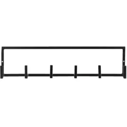 Wandhaak Aken 6 haaks - zwart - 12x50x8 cm