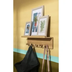 Wandkapstok Hazel - naturel - 12x49x9,5 cm