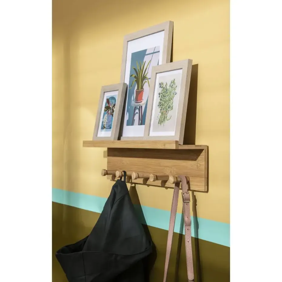 Wandkapstok Hazel - naturel - 12x49x9,5 cm