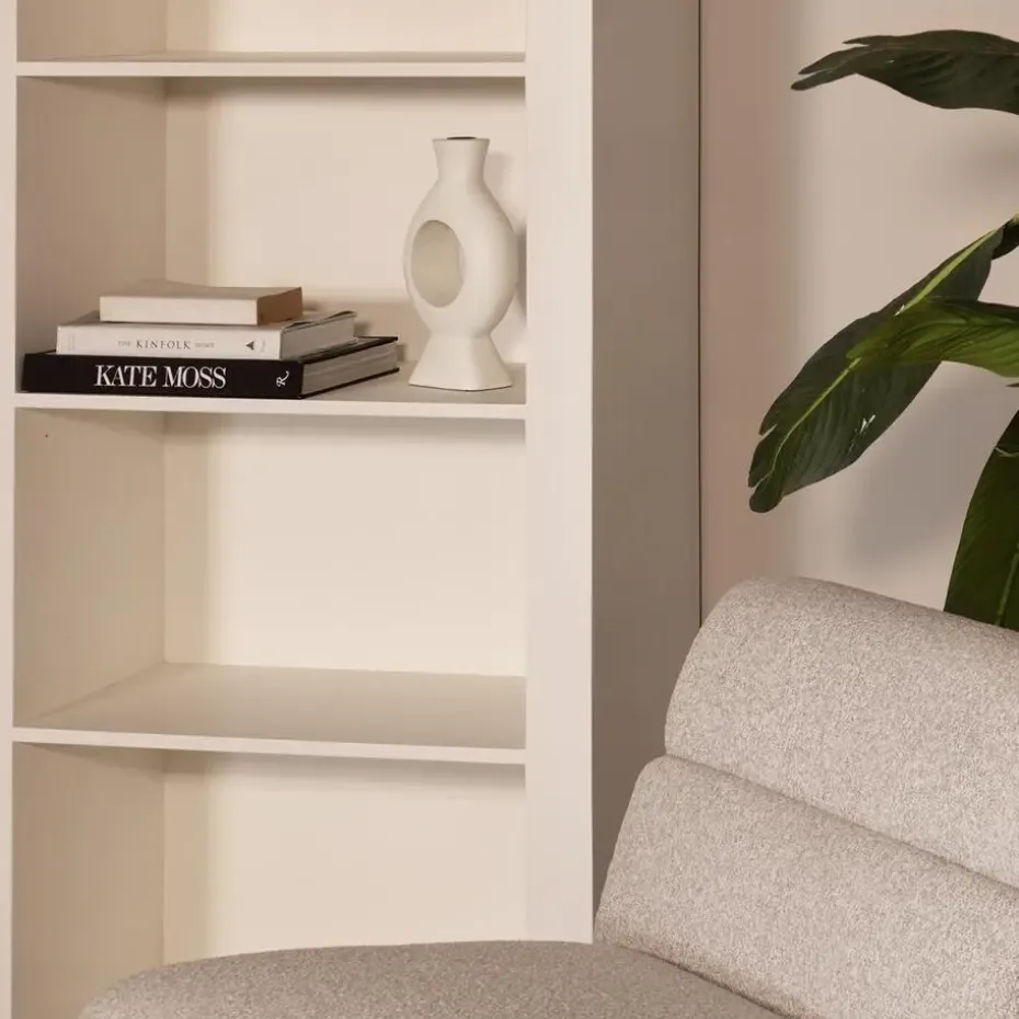 Wandkast Beige - 5-Vakken - 80x38x210cm - Fien