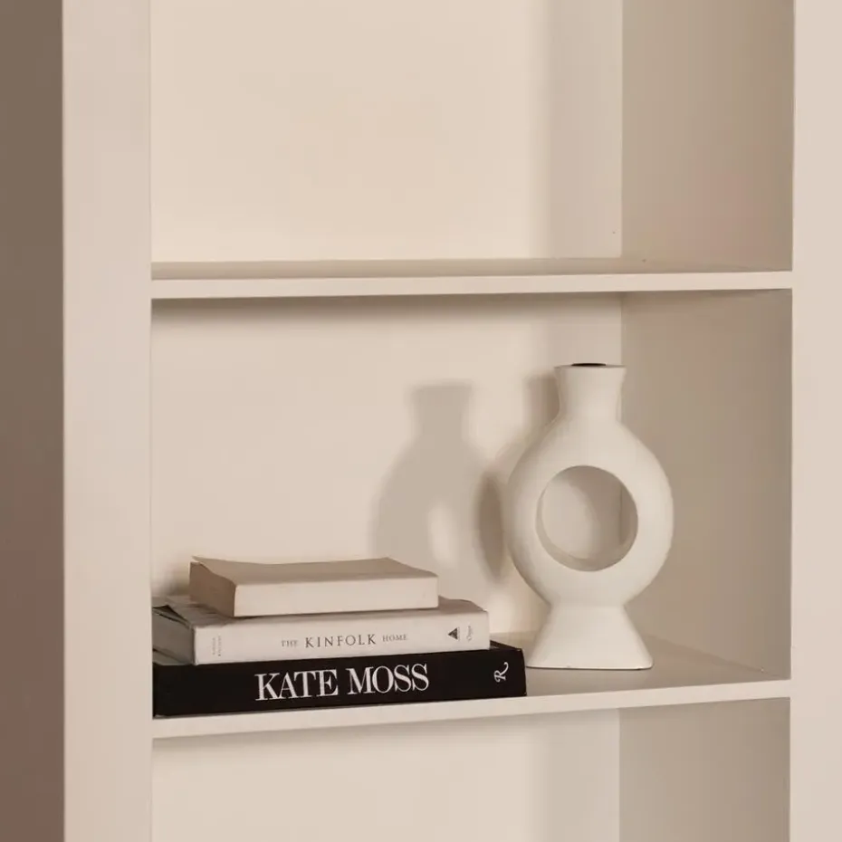 Wandkast Beige - 5-Vakken - 80x38x210cm - Fien