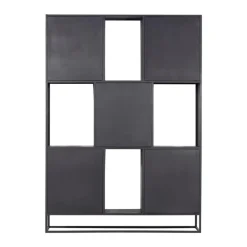 Wandkast 5-deurs - Zwart Mangohout - 150x40x210 - Jenny