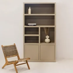 Wandkast Hardhout Beige - 120x45x220cm - Xander