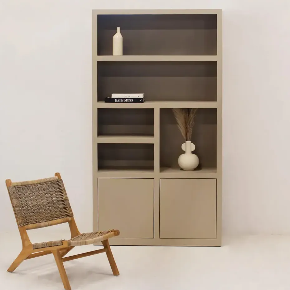 Wandkast Hardhout Beige - 120x45x220cm - Xander