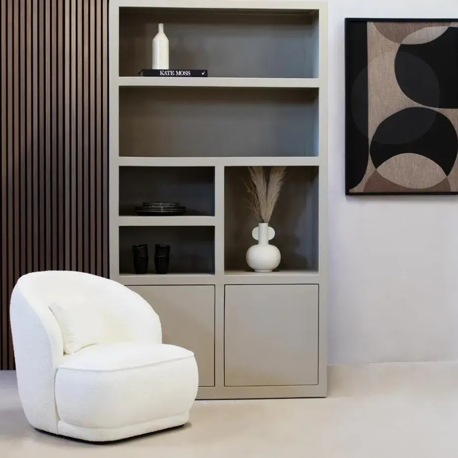 Wandkast Hardhout Beige - 120x45x220cm - Xander