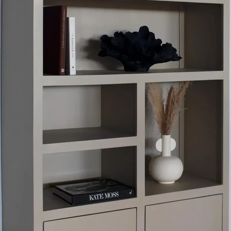 Wandkast Hardhout Beige - 120x45x220cm - Xander