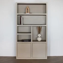 Wandkast Hardhout Beige - 120x45x220cm - Xander