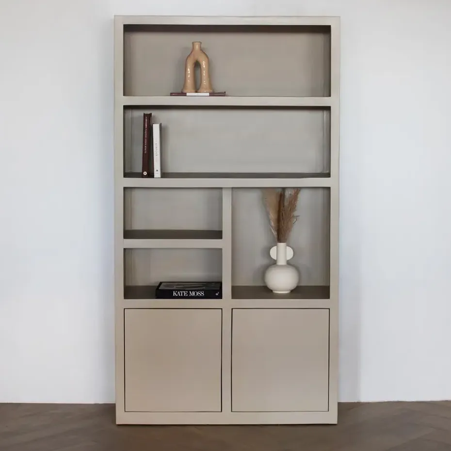 Wandkast Hardhout Beige - 120x45x220cm - Xander