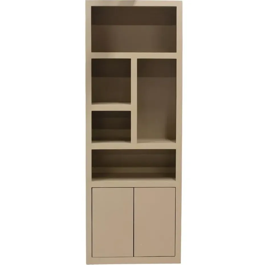 Wandkast Hardhout Beige - 80x45x220cm - Xander
