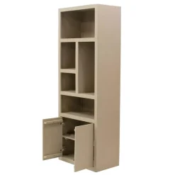 Wandkast Hardhout Beige - 80x45x220cm - Xander