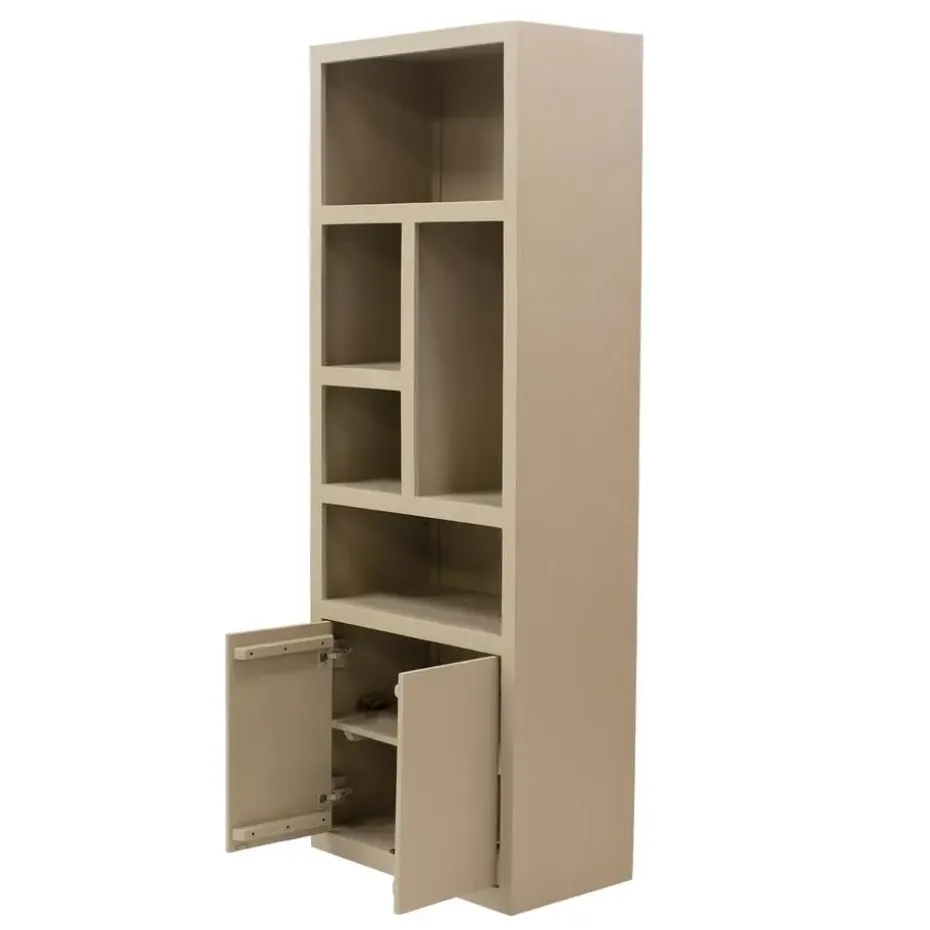 Wandkast Hardhout Beige - 80x45x220cm - Xander