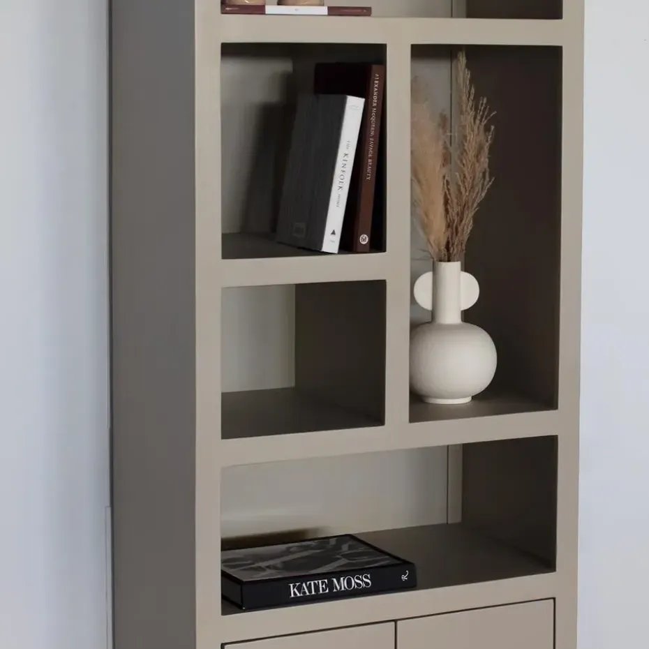 Wandkast Hardhout Beige - 80x45x220cm - Xander