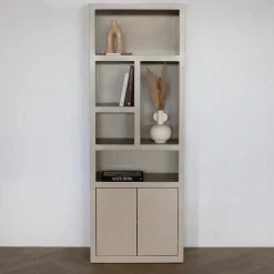 Wandkast Hardhout Beige - 80x45x220cm - Xander