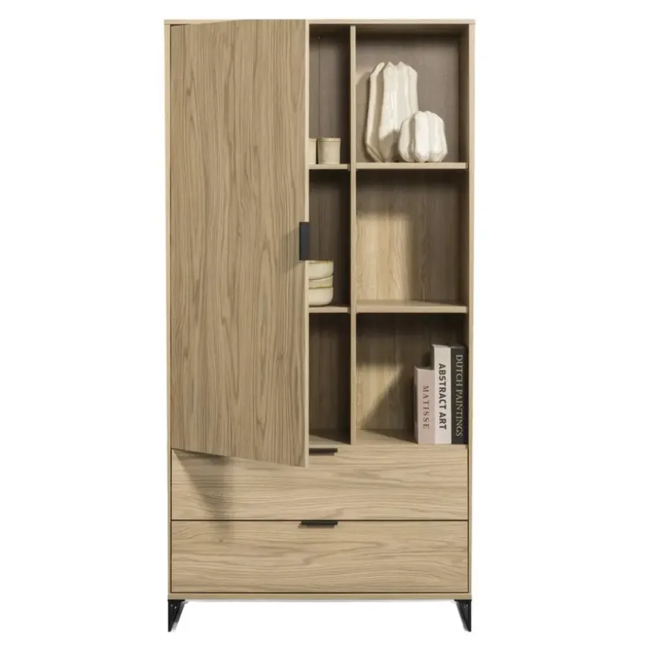 Wandkast Lucca - eikenkleur - 190x95x40 cm