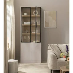 Wandkast Virgil - zand - 220x80x40 cm