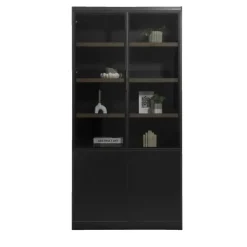 Wandkast Virgil - zwart - 220x110x40 cm