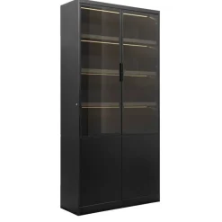 Wandkast Virgil - zwart - 220x110x40 cm