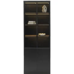 Wandkast Virgil - zwart - 220x80x40 cm