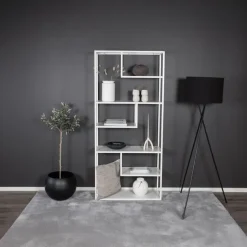 Wandkast Wit Staal - 85x35x190cm - Staal