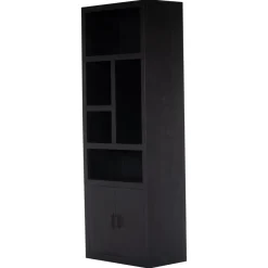 Wandkast Zwart - 80x45x220cm - Kast Xander