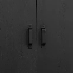 Wandkast Zwart - 80x45x220cm - Kast Xander