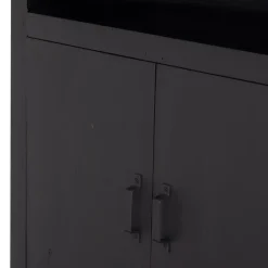 Wandkast Zwart - 80x45x220cm - Kast Xander