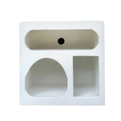 Wandkastje Wit Hout - 60x33x60cm - Caya