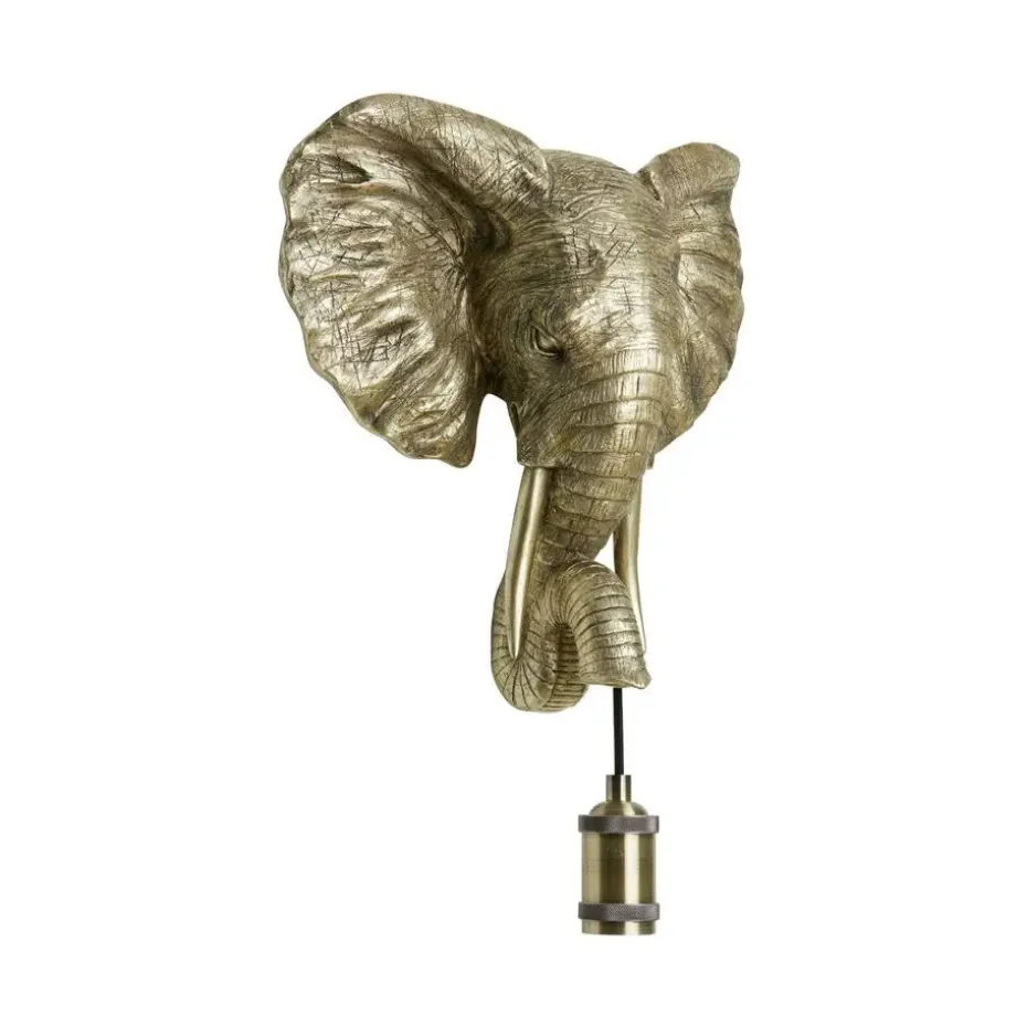 Wandlamp Elephant - Goud - 35x13x36cm