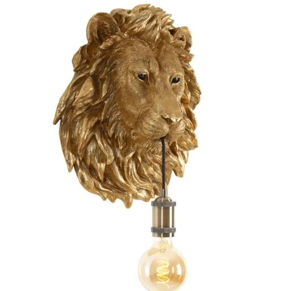 Wandlamp Lion - Brons - 33.5x19x40.5cm