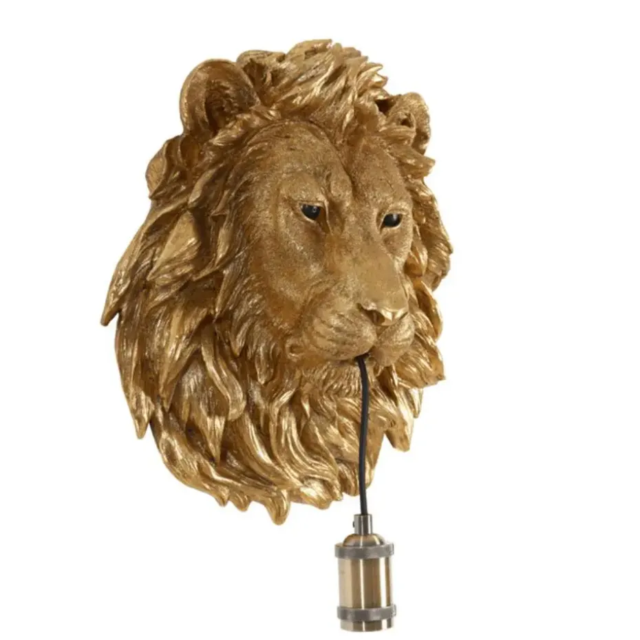 Wandlamp Lion - Brons - 33.5x19x40.5cm