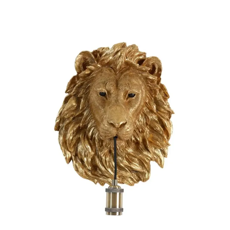 Wandlamp Lion - Brons - 33.5x19x40.5cm