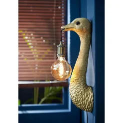 Wandlamp Ostrich - Goud - 18x15,5x57,5cm